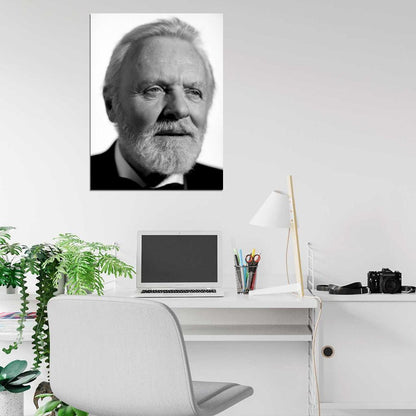 Anthony Hopkins Amazing Actor Portrait Rare BW Wall Art Print Poster