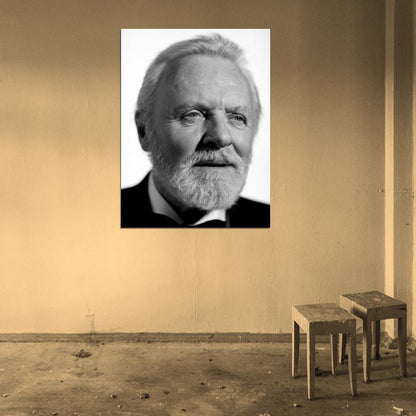 Anthony Hopkins Amazing Actor Portrait Rare BW Wall Art Print Poster