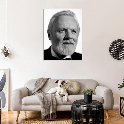 Anthony Hopkins Amazing Actor Portrait Rare BW Wall Art Print Poster