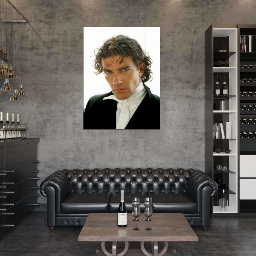 Antonio Banderas Amazing Young Handsome Portrait Wall Art Print Poster