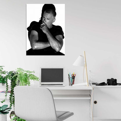 Bruce Willis Handsome Young Awesome Shadow Actor BW Wall Art Print Poster