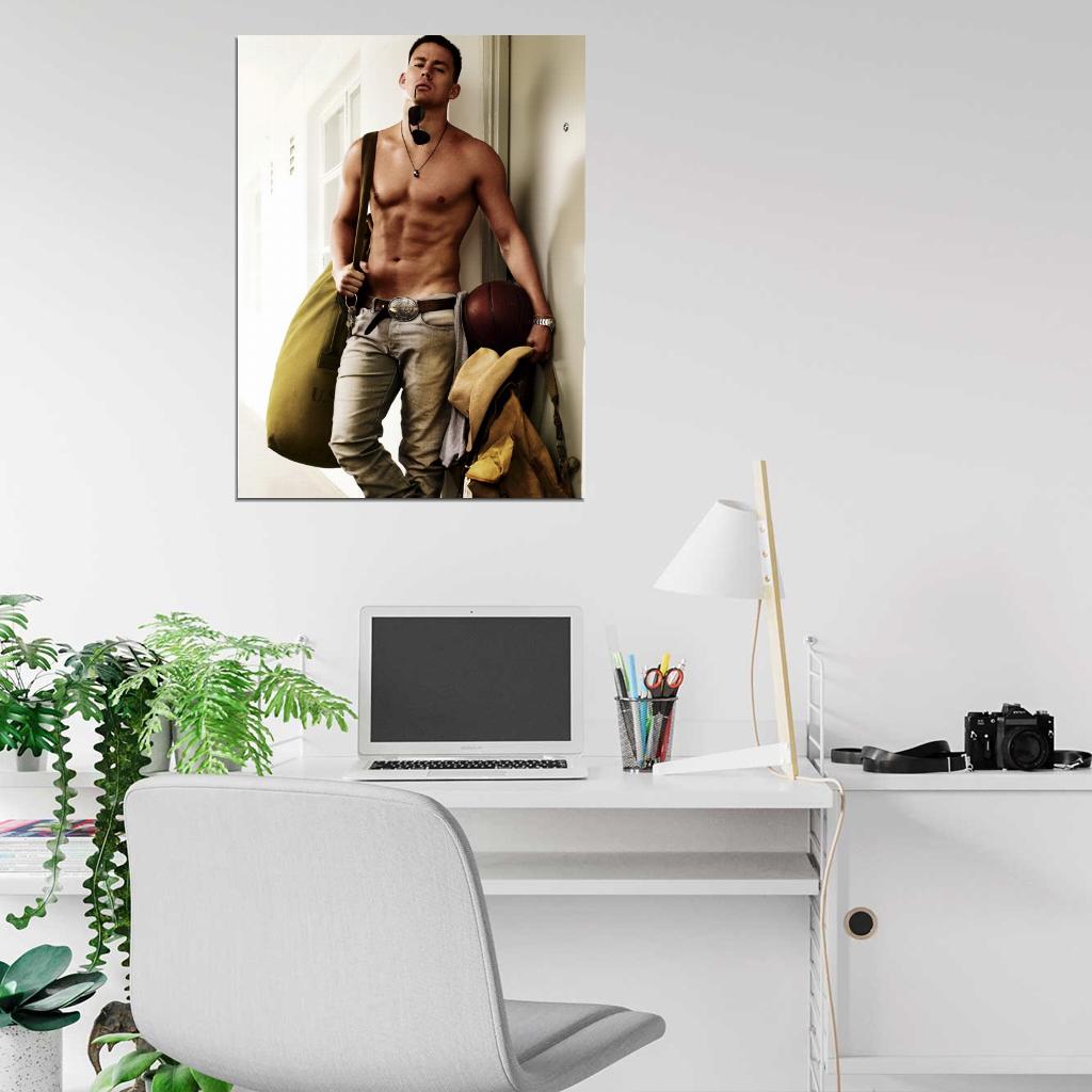 Channing Tatum Sexy Hot Shirtless Basketball Actor Wall Art Print Poster