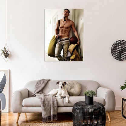 Channing Tatum Sexy Hot Shirtless Basketball Actor Wall Art Print Poster