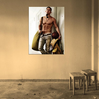 Channing Tatum Sexy Hot Shirtless Basketball Actor Wall Art Print Poster