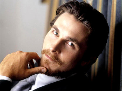 Christian Bale Portrait Suit Handsome Charming Awesome Wall Art Print Poster