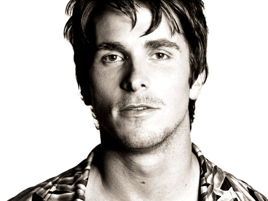 Christian Bale Portrait Young Handsome Charming BW Wall Art Print Poster