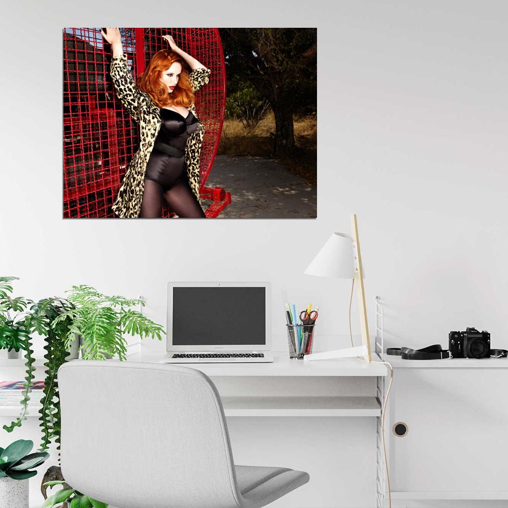 Christina Hendricks Hot Sexy Seductive Redhead Actress Wall Art Print Poster