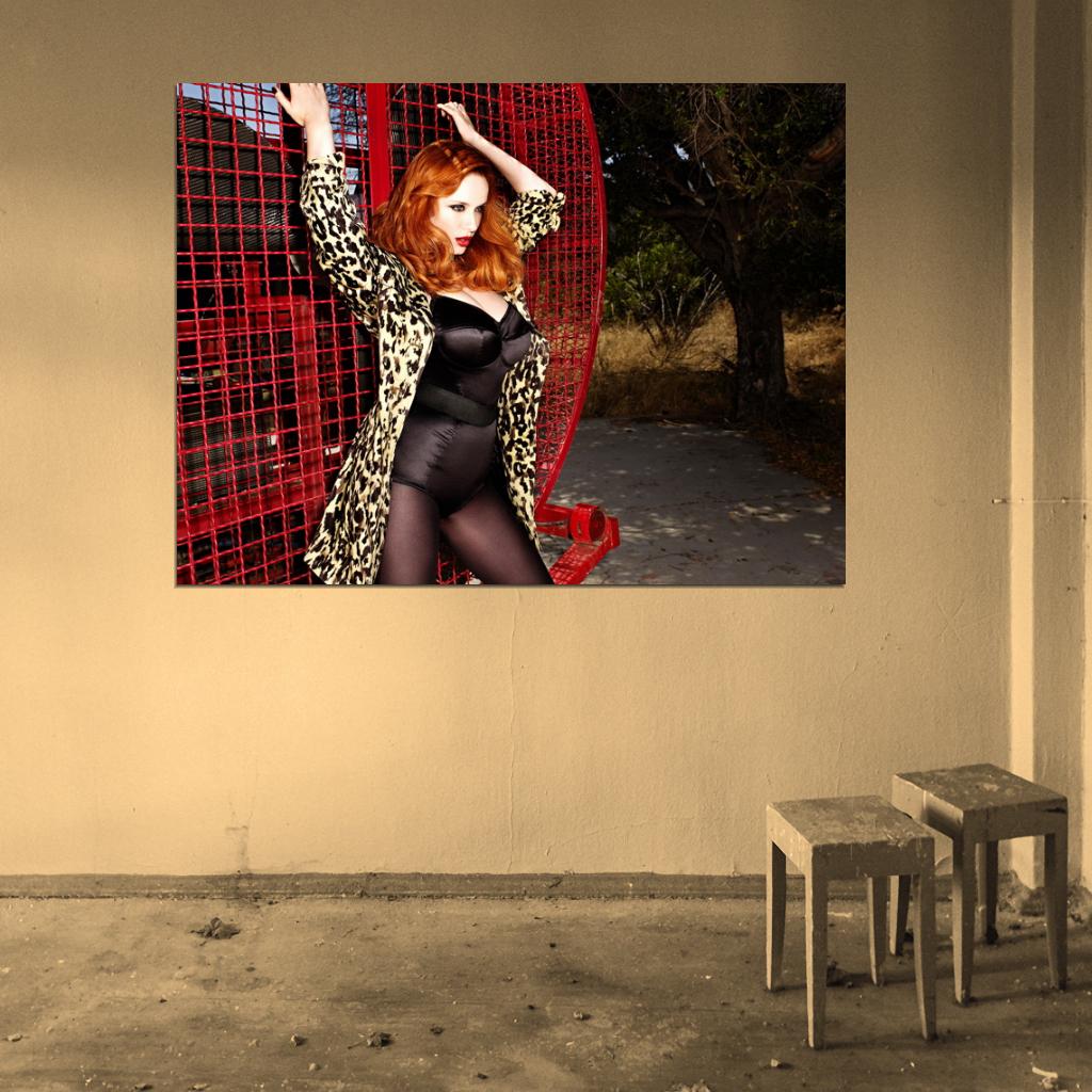 Christina Hendricks Hot Sexy Seductive Redhead Actress Wall Art Print Poster