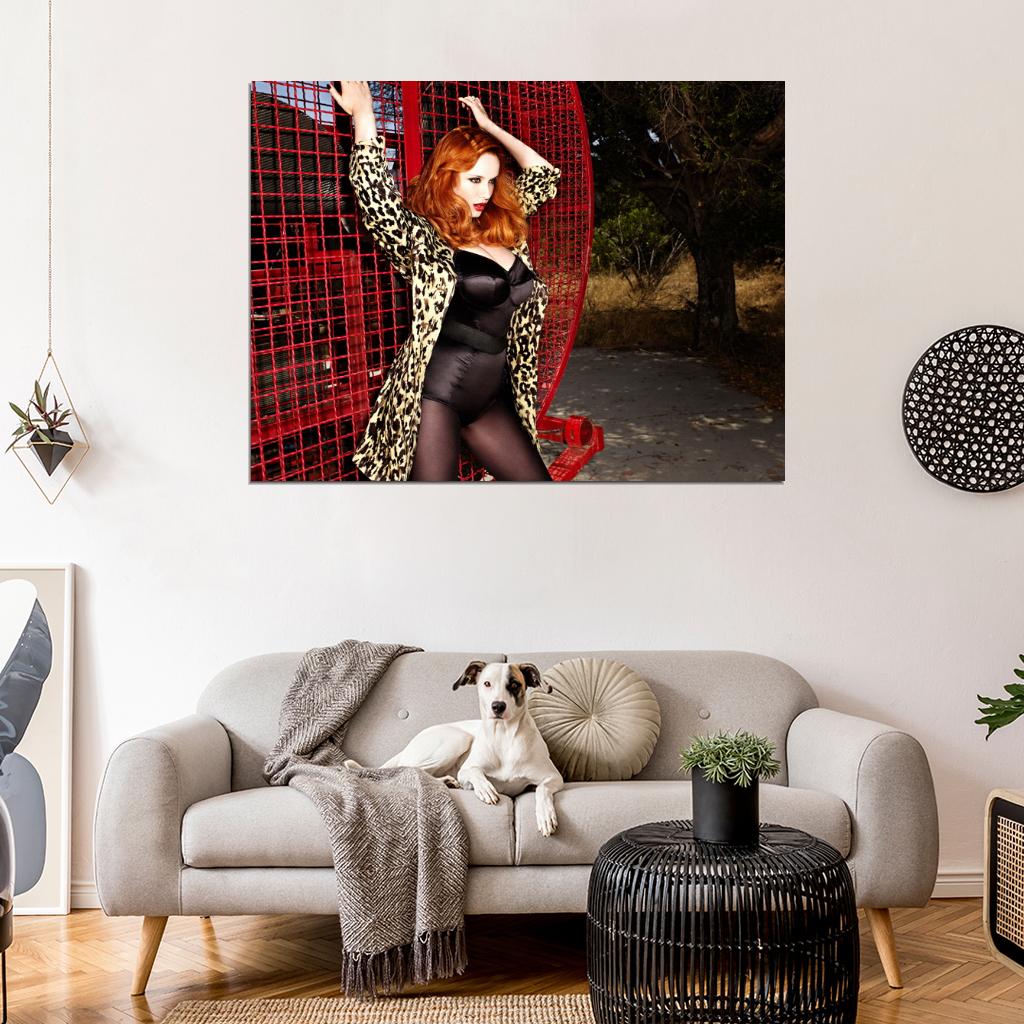 Christina Hendricks Hot Sexy Seductive Redhead Actress Wall Art Print Poster