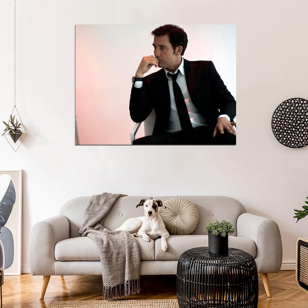 Clive Owen Amazing Portrait Suit Handsome Rare Wall Art Print Poster