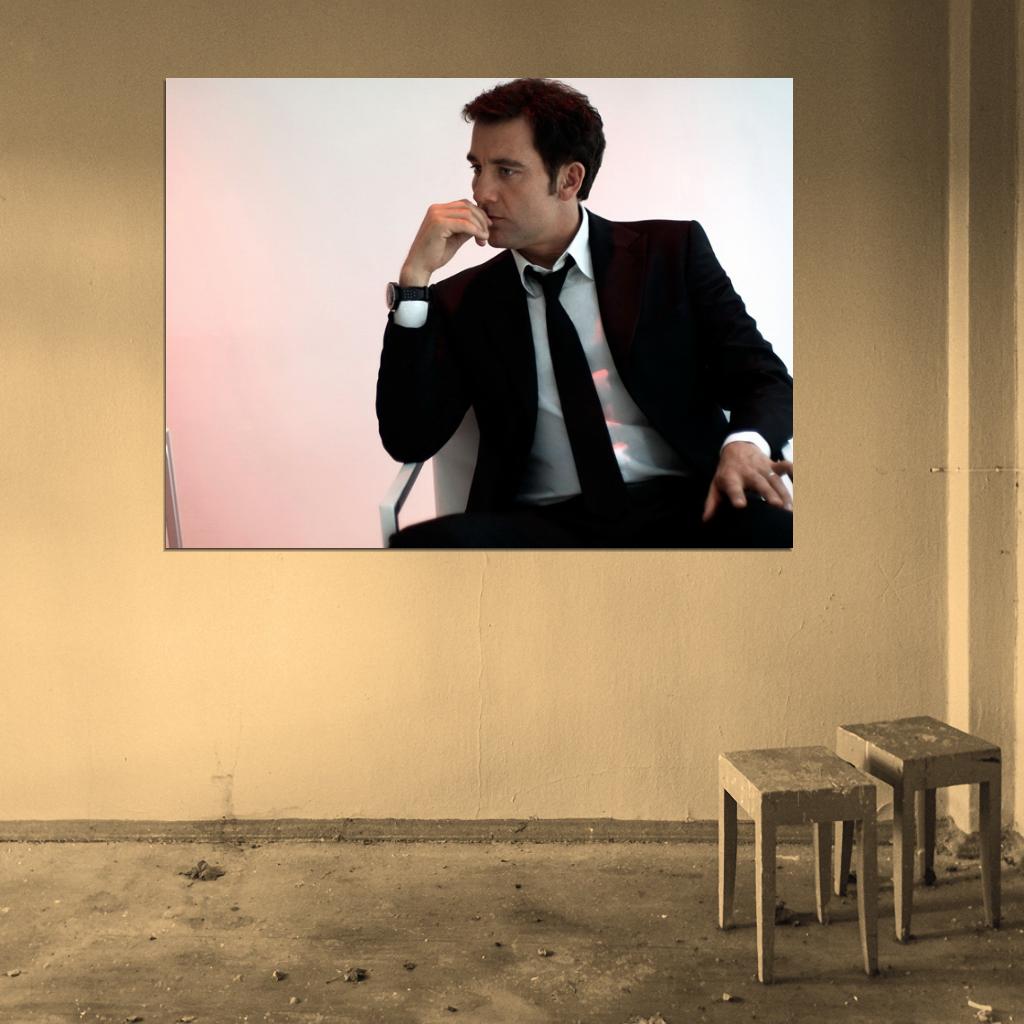 Clive Owen Amazing Portrait Suit Handsome Rare Wall Art Print Poster