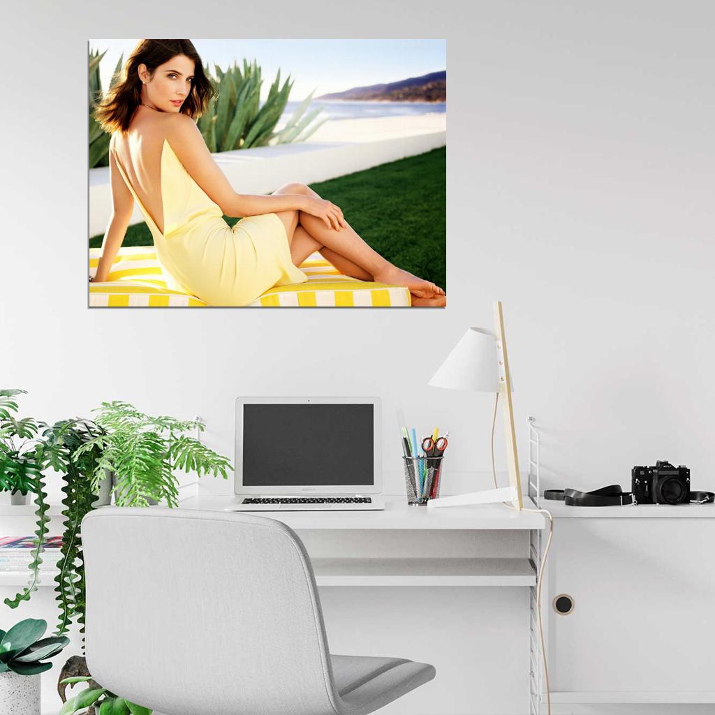 Cobie Smulders Hot Sexy Yellow Dress Legs Feet Actress Wall Art Print Poster
