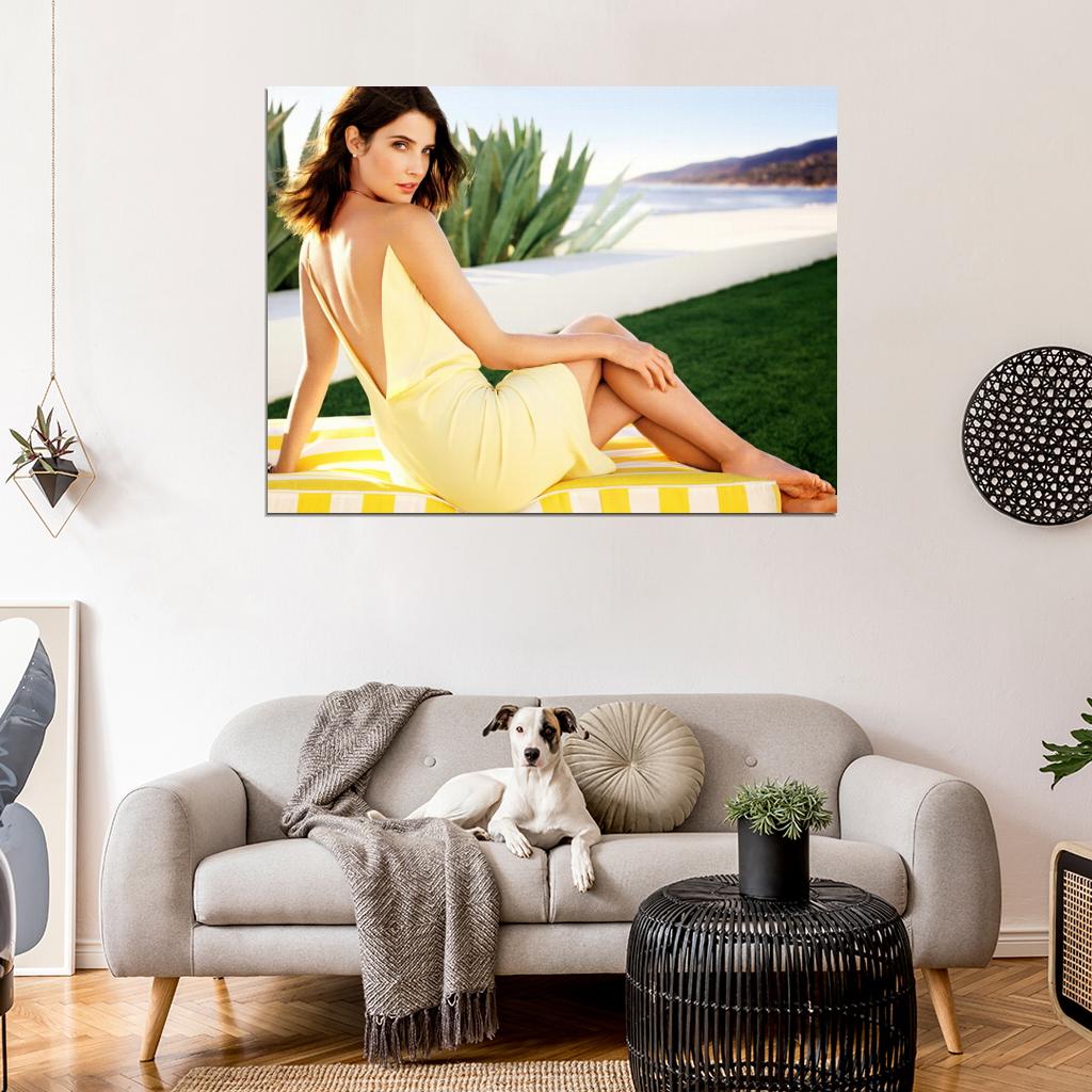 Cobie Smulders Hot Sexy Yellow Dress Legs Feet Actress Wall Art Print Poster