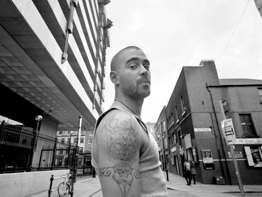 Colin Farrell BW Hot Handsome Badass Tattoos Street Wall Art Print Poster