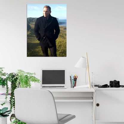Daniel Craig Overcoat Nature Amazing Actor Rare Wall Art Print Poster