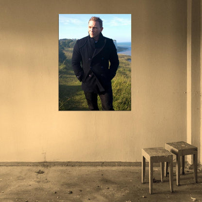 Daniel Craig Overcoat Nature Amazing Actor Rare Wall Art Print Poster