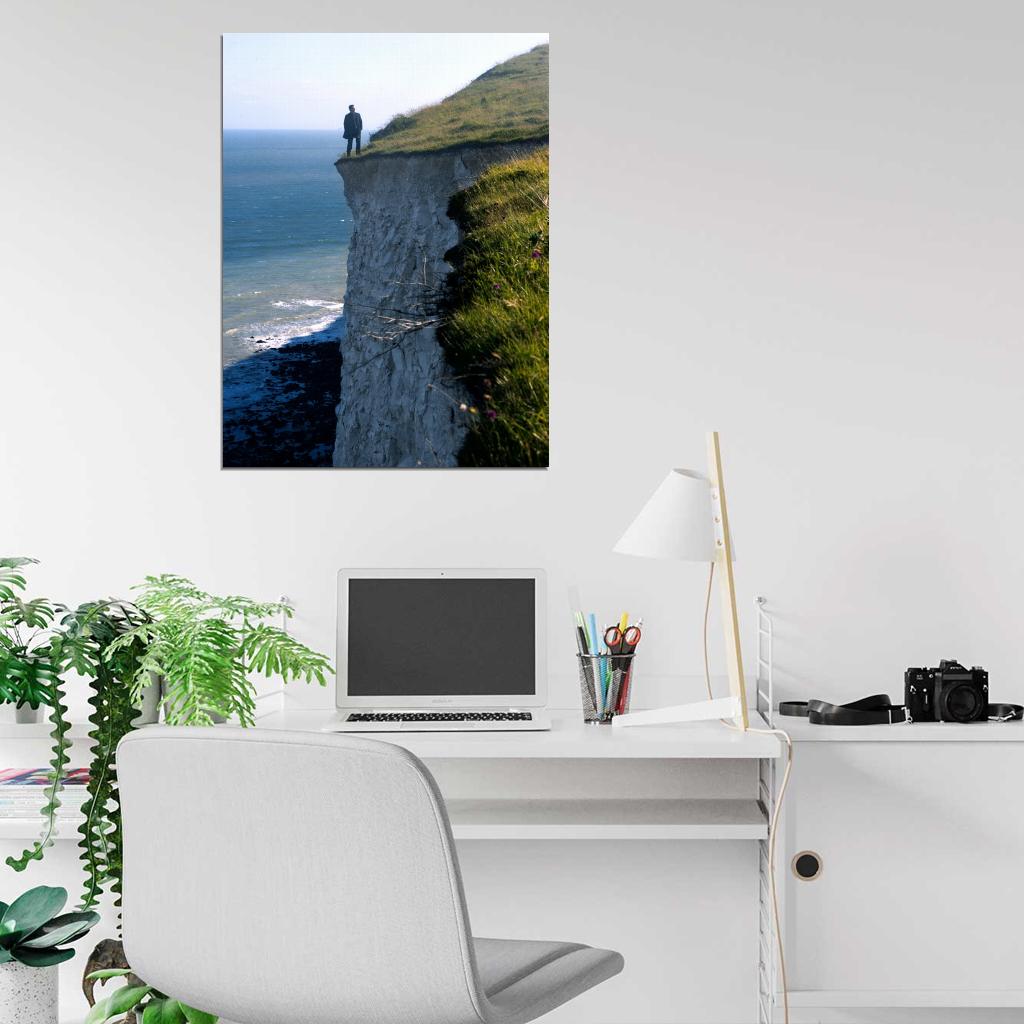 Daniel Craig Cliff Edge Overcoat Nature Amazing Rare Wall Art Print Poster
