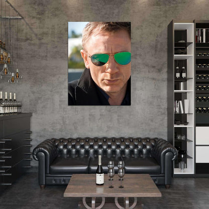 Daniel Craig Close-up Amazing Portrait Sunglasses Rare Wall Art Print Poster
