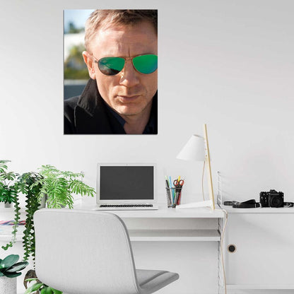 Daniel Craig Close-up Amazing Portrait Sunglasses Rare Wall Art Print Poster