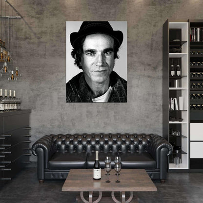Daniel Day-Lewis Amazing Portrait Hat Handsome Actor Wall Art Print Poster