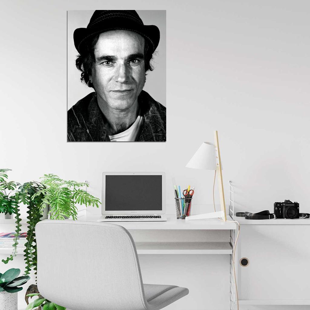 Daniel Day-Lewis Amazing Portrait Hat Handsome Actor Wall Art Print Poster