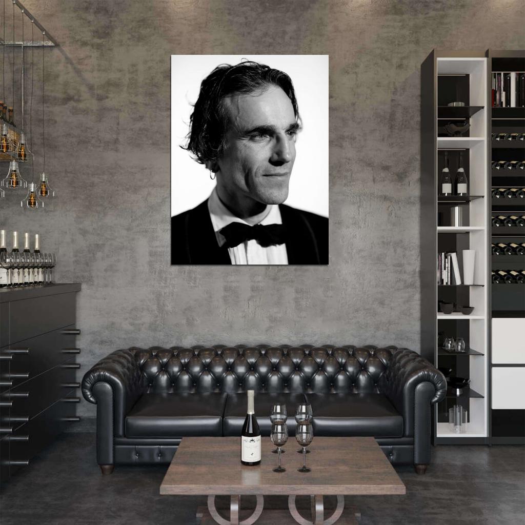 Daniel Day-Lewis BW Portrait Suit Handsome Actor Rare Wall Art Print Poster