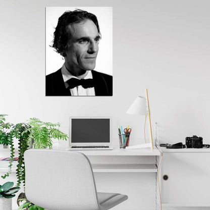 Daniel Day-Lewis BW Portrait Suit Handsome Actor Rare Wall Art Print Poster