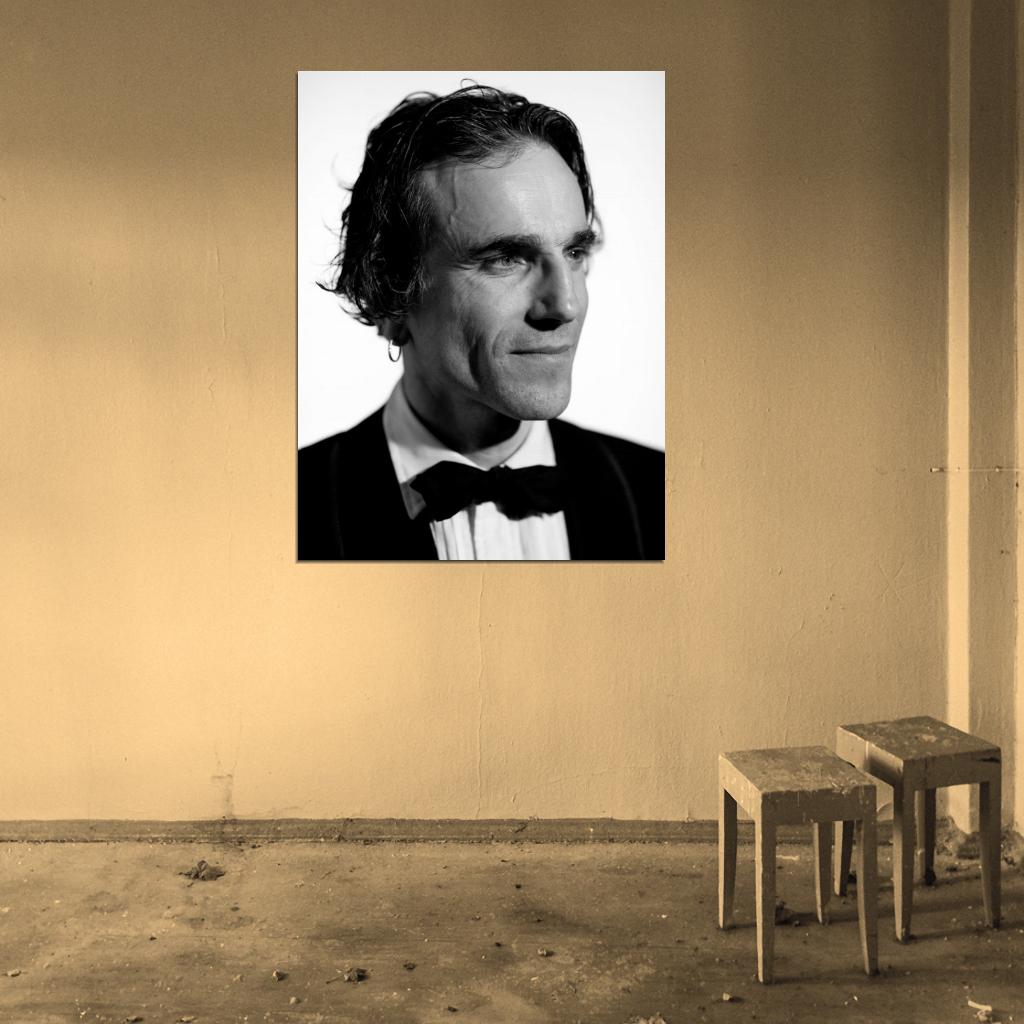 Daniel Day-Lewis BW Portrait Suit Handsome Actor Rare Wall Art Print Poster