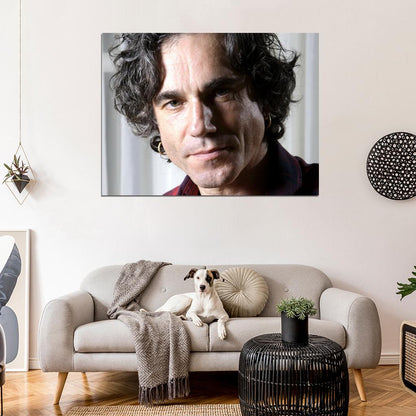 Daniel Day-Lewis Close-up Portrait Handsome Actor Wall Art Print Poster