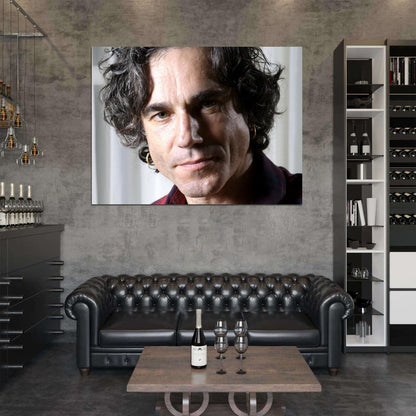 Daniel Day-Lewis Close-up Portrait Handsome Actor Wall Art Print Poster