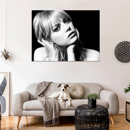 Emma Stone BW Portrait Pretty Beautiful Actress Wall Art Print Poster