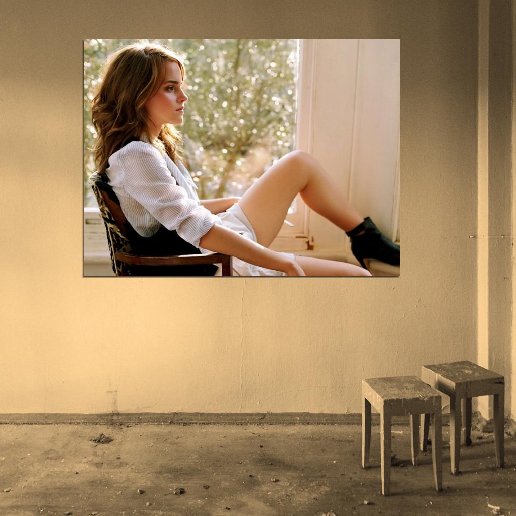 Emma Watson Hot Sexy Beautiful Legs Actress Wall Art Print Poster