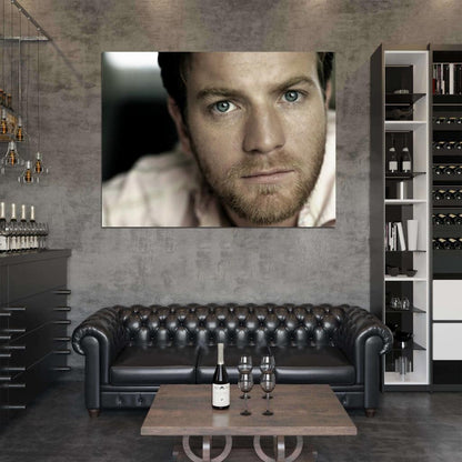 Ewan McGregor Amazing Portrait Handsome Eyes Actor Wall Art Print Poster