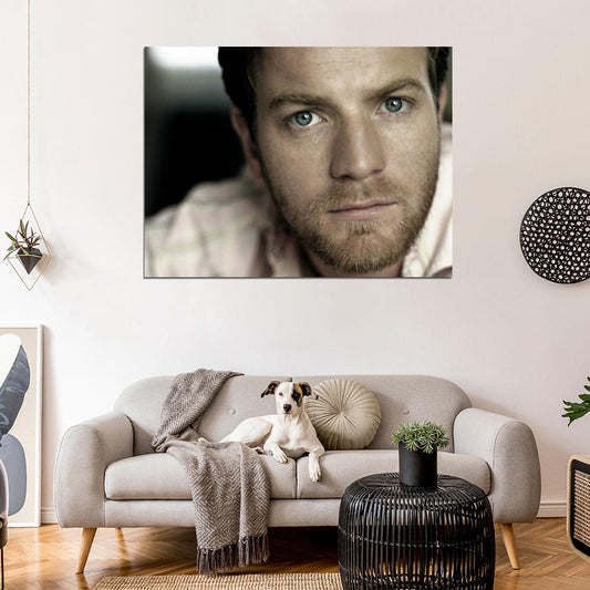 Ewan McGregor Amazing Portrait Handsome Eyes Actor Wall Art Print Poster