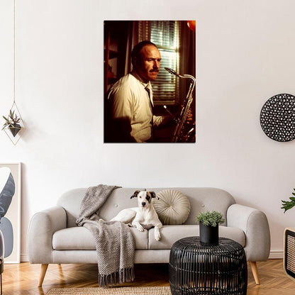 Gene Hackman Amazing Portrait Saxophone Handsome Rare Wall Art Print Poster