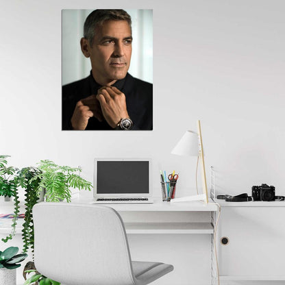 George Clooney Amazing Portrait Handsome Elegant Wall Art Print Poster