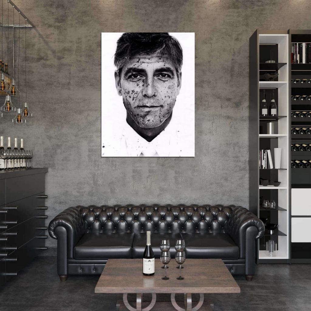 George Clooney Amazing Portrait Suit Handsome Rare Wall Art Print Poster
