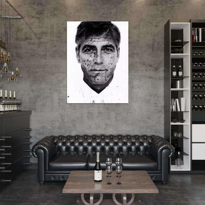 George Clooney Amazing Portrait Suit Handsome Rare Wall Art Print Poster