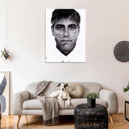 George Clooney Amazing Portrait Suit Handsome Rare Wall Art Print Poster