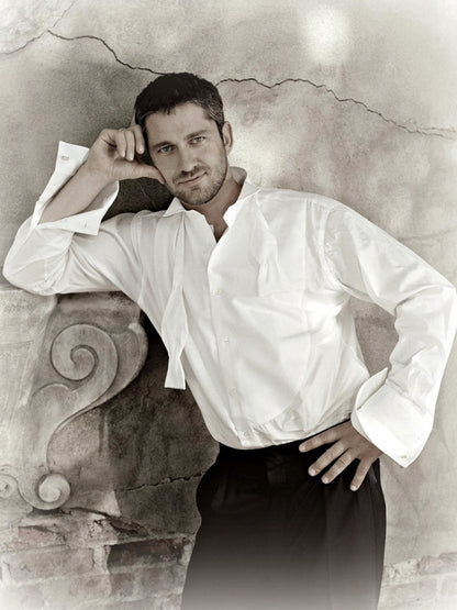 Gerard Butler White Shirt Elegant Handsome Actor Rare Wall Art Print Poster
