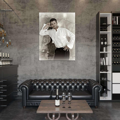 Gerard Butler White Shirt Elegant Handsome Actor Rare Wall Art Print Poster