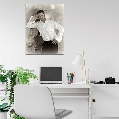 Gerard Butler White Shirt Elegant Handsome Actor Rare Wall Art Print Poster