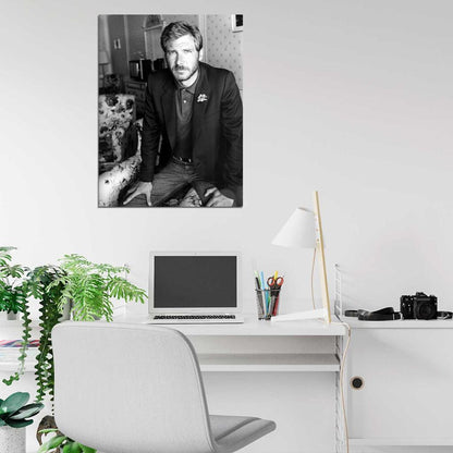 Harrison Ford Young Handsome Amazing BW Portrait Rare Wall Art Print Poster