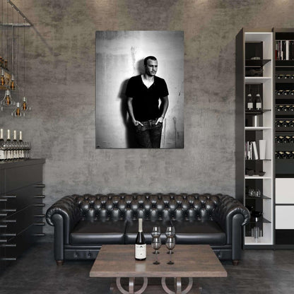 Heath Ledger Handsome Actor Amazing BW Portrait Rare Wall Art Print Poster