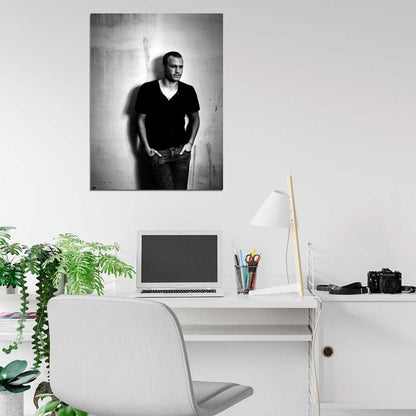 Heath Ledger Handsome Actor Amazing BW Portrait Rare Wall Art Print Poster