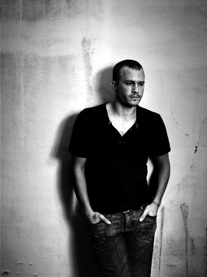 Heath Ledger Handsome Actor Amazing BW Portrait Rare Wall Art Print Poster