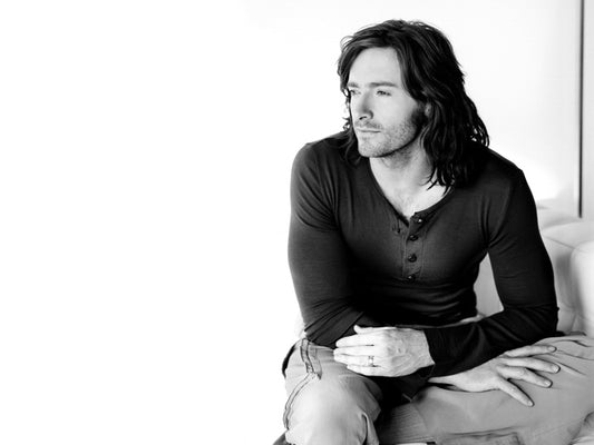Hugh Jackman BW Portrait Long Hair Handsome Hot Actor Wall Art Print Poster