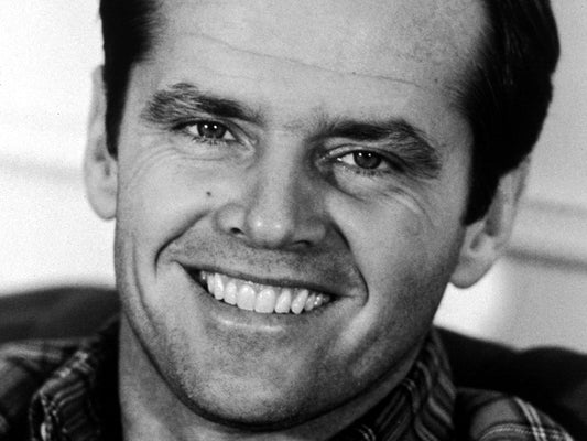 Jack Nicholson BW Portrait Smile Handsome Young Wall Art Print Poster