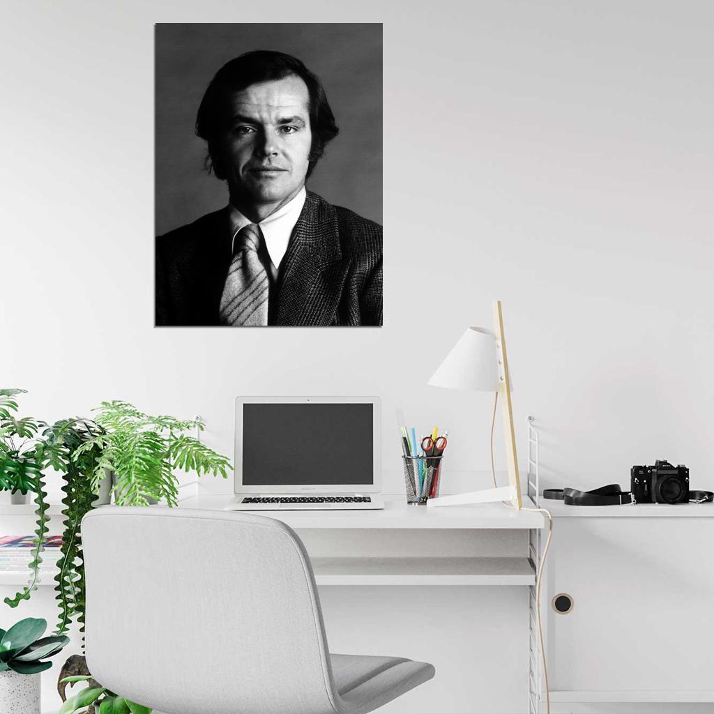 Jack Nicholson BW Portrait Suit Handsome Young Actor Wall Art Print Poster