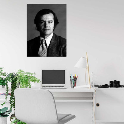 Jack Nicholson BW Portrait Suit Handsome Young Actor Wall Art Print Poster